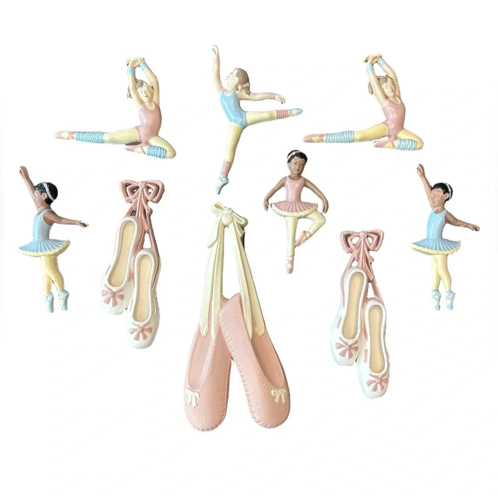 VTG Burwood Homco Ballerina Wall Decor Lot 9 Pc Coquette Balletcore Aesthetic